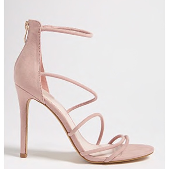 NWT/FOREVER 21 BLUSH STRAPPY HIGH HEEL SANDAL SZ:7 - Picture 2 of 8
